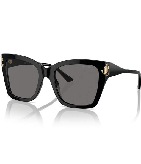 jimmy choo 54mm lens square sunglasses|Black Square.